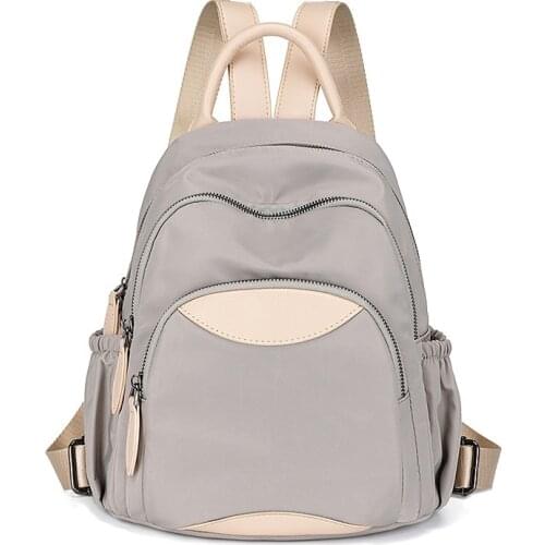 2021 Summer Oxford Cloth Backpack Female Students Easy to Build Large Capacity Leisure Womens School Bag Kawaii Travel Small