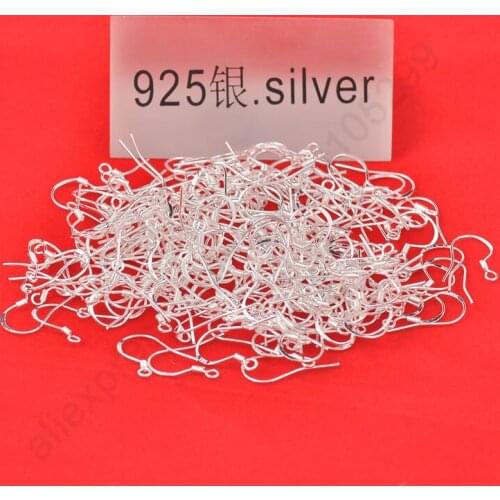 400PCS Lot Making DIY Design Jewelry Findings 925 Silver Hook Earrings 15mm 925 Sterling Silver Hooks Earrings