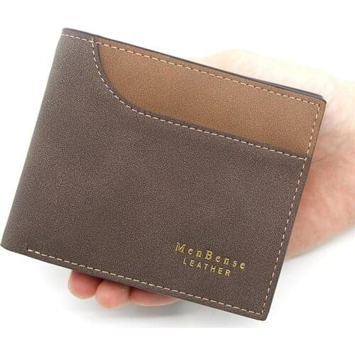 High Capacity Matte pu Leather Folding Men Wallet card slots Business driver license ID Card Holder Money Clip
