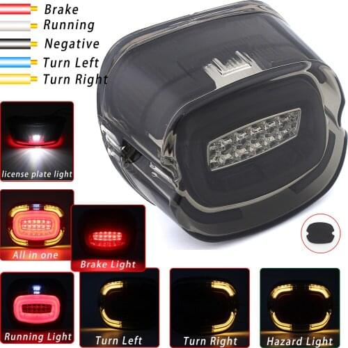 Motorcycle LED Rear Fender Taillight Brake Stop Light Running Turn Signal Light For Harley Softail Touring XL FXST FLSTF 1999