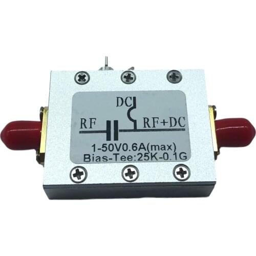 RF Biaser Bias Tee 25K-100MHz DC blocker Coaxial feed 1-50V dc FOR VHF HF AM HAM radio RTL SDR Low Noise Amplifier BiasTee