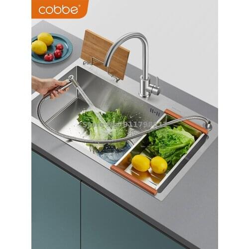 Handmade Sink 304 Stainless Steel Thickened Sink Kitchen Sink Under Counter Basin Large Diameter Single Sink