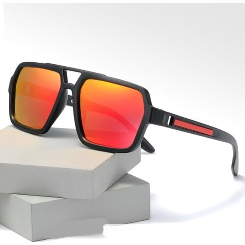 Mirror riding polarizing sunglasses colorful square cycling glasses mens sunglasses fishing