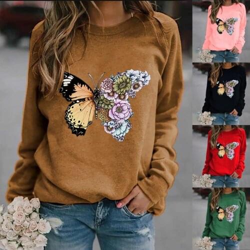 Plus Size Fun Print Sweatshirts Hoodies Women O-neck Loose Long Sleeve Streetwear Hoodie Sudaderas Con Capucha Moletom Feminino