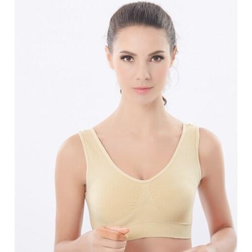 Womens Single Layer Seamless Sports Underwear Without Steel Ring Bra Four Season Simple Style Sport Bras for Female