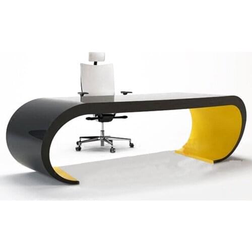 0228TB012 Fashion stylish modern piano paint desk profiled arcuated computer desk creative working desk computer desk