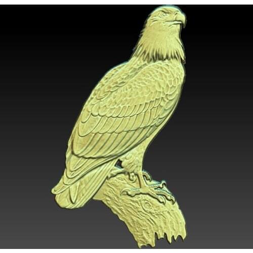 Eagle 3D Model Relief for CNC Router 3D Printer Artcam Aspire Bas Relief in STL file format