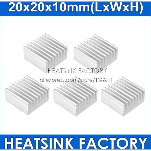 10Pcs 20x20x10mm Cooling Accessories DIY Heatsink CPU GPU IC Memory Chip Aluminum Heat Sink Cooler Radiator