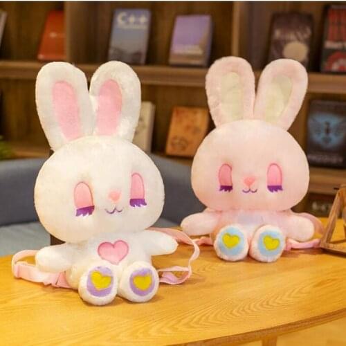 50cm Cute Rabbit Backpack Plush Toys Stuffed Animal Backpack for Kids Girls Birthday Gifts Child Schoolbag