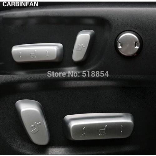 ACCESSORIES FIT FOR 2014 2015 TOYOTA HIGHLANDER KLUGER CHROME SEAT ADJUSTMENT KNOB BUTTON SWITCH COVER TRIM 5PCS/SET