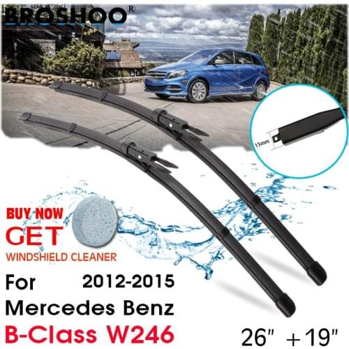 Car Wiper Blade Front Windscreen Windshield Wipers Blades Auto Accessories For Mercedes Benz B-Class W246 26"+19" 2012-2015
