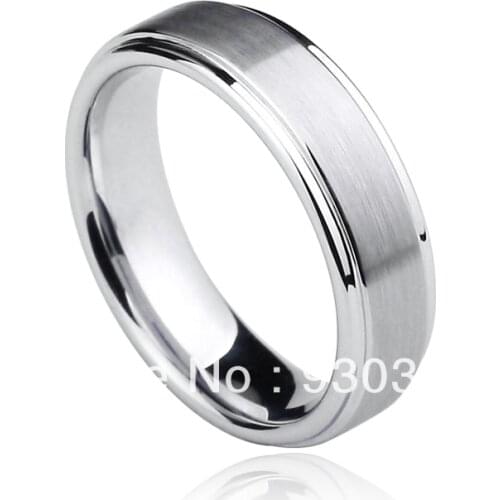 Free shipping 6mm wide retro minimalist brushed tungsten retro alloy Jewelry wedding bands for man