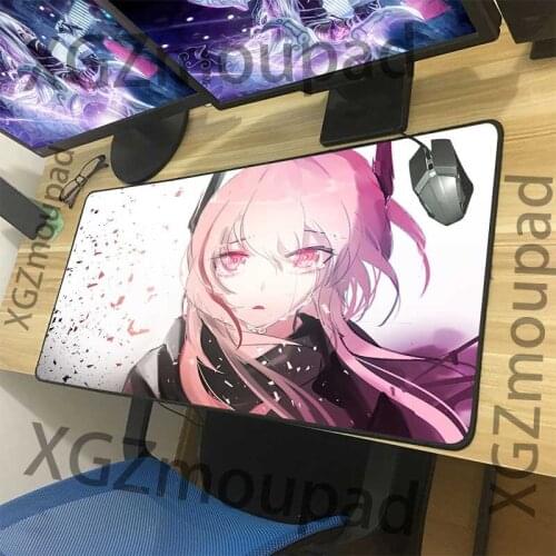 XGZ Girls Frontline Custom Large Gaming Mouse Pad Black Lock Edge Tears Sister Office Computer Desk Mat Speed Non-slip Xxl