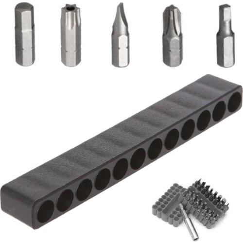 Screwdriver Hole 10/12 Holes Hex Shank Bit Holder Plastic Head Storage Case Tool