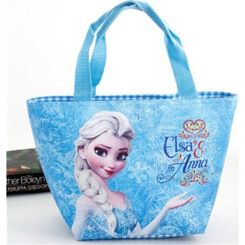 Disney princess children Frozen Elsa girl gift diaper bag shoulder high capacity bag package travel storage lady cartoon handbag
