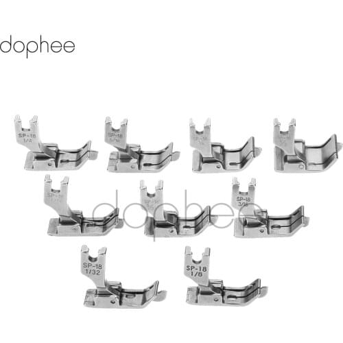 Dophee 1pcs Practical SP18 Presser Foot Flatcar Unilateral Steel-Sided Zipper Foot Industrial Sewing Machine Accessories