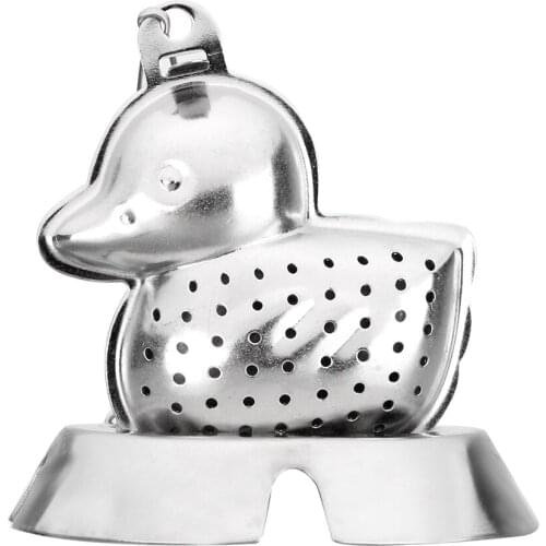 Duck Shape Tea Infuser Mesh Filter Strainer Home Kitchen Accessories Stainless Steel Hangable For Loose Tea Leaf Spice