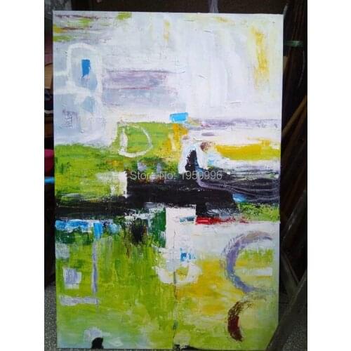 Green Colorful Style Painting Handpainted Oil Painting On Canvas Painting Wall Art Wall Pictures For Living Room Home Decor