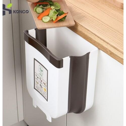 Foldable Waste Bin,Hanging Garbage Can,for Kitchen Cabinet Door Trash Can Innovative Waste Bin for Kitchen Bathroom Car