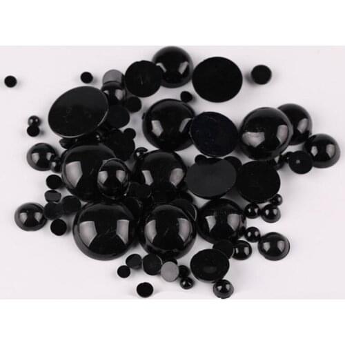 1 Pack 4 5 6 7 8 20mm Round Flat Round Back Cabochon Cameo for DIY Doll Toy Eyes Black Plastic Safety Eyes Puppets Doll