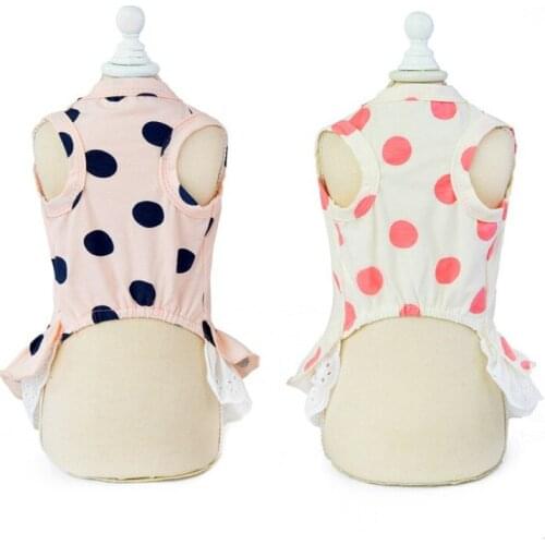 Summer Cute Dot Dog Dress Puppy Cute Skirt For Cat Pet Dresses Dog Clothes For Small Dogs Pet Products