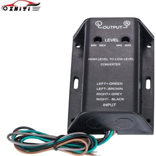 NEW Car Audio RCA Speaker Converter Adapter High To Low Level Output Bass Audio Adapter Wire