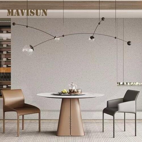 Modern light luxury dining table and chair combination style round table home small apartment simple dining table