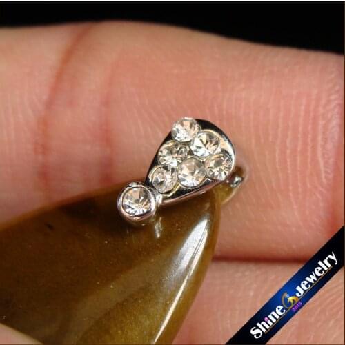 Wholesale 5 / 10 PCS/lot 6x8mm Zircon Pinch Clip Bail Clasps Hooks For Pendant Necklace DIY Findings Jewelry Making Connectors