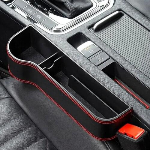 Baseus Car Seat Gap Organizer Leather Auto Seat Crevice Filler Storage Box For Card Cup Car Accessories Pocket Holder Organiser