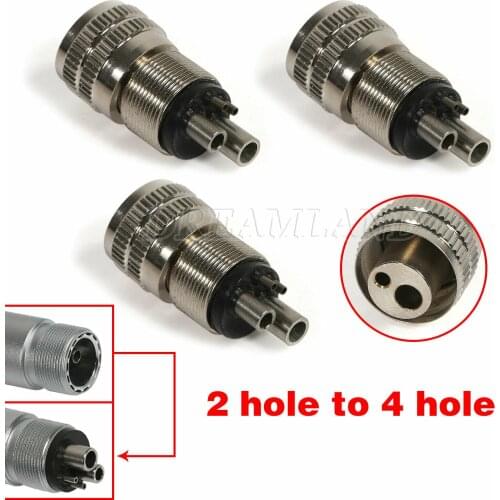 Dental 2 to 4 or 4 to 2Hole Adapter Changer Quick Coupler Fit for High Speed Handpiece Fit Nsk Kavo