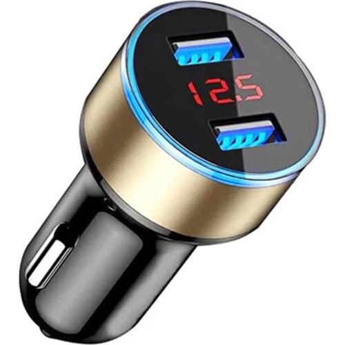 Portable Fast Cell Phone Charger Dual USB LED Digital Display Quick Charge 5V 3.1A Car Adapter Auto Charger Accessories