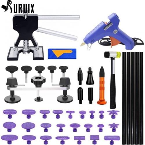 Hand Tools Car Auto Body Dent Repair Paintless Dent Removal Tools Kit Dent Lifter Bridge Puller Set for Car Hail Damage