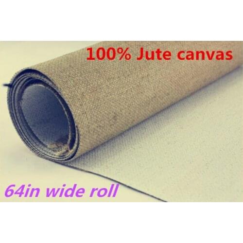 658g 1.7m painting canvas roll & heavy pure jute painting primed canvas roll for artist