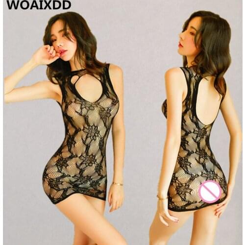 8 Colors Sexy Lingerie Hot Erotic Women Babydolls Plus Size Mesh Transparent Lenceria Porn Underwear Teddy Baby Doll Nightwear