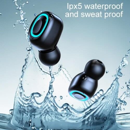 A42 Earpieces 9D Stereo Wireless Mini Bluetooth 5.0 Wireless Stereo Earbuds Reliable and Durable Portable for Sport Outdoor