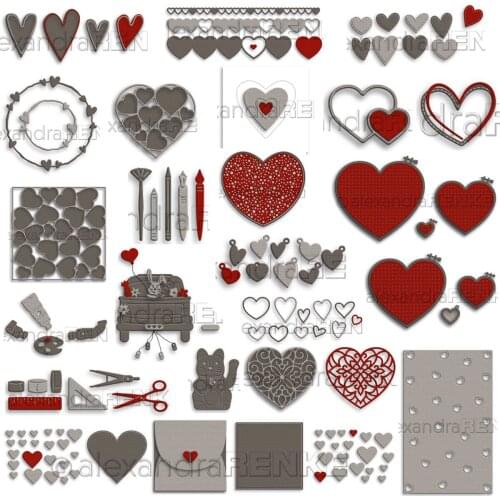 Piggy Craft metal cutting dies cut die mold Love Frame Series Envelope Scrapbook paper craft knife mould blade punch stencils