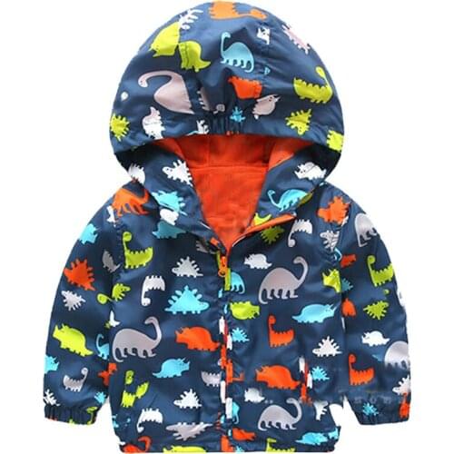Boys girl hoodies sweatshirts Jackets Cartoon Print Jurassic World dinosaur Monster Animal baby toddler tops kids zipper Clothes