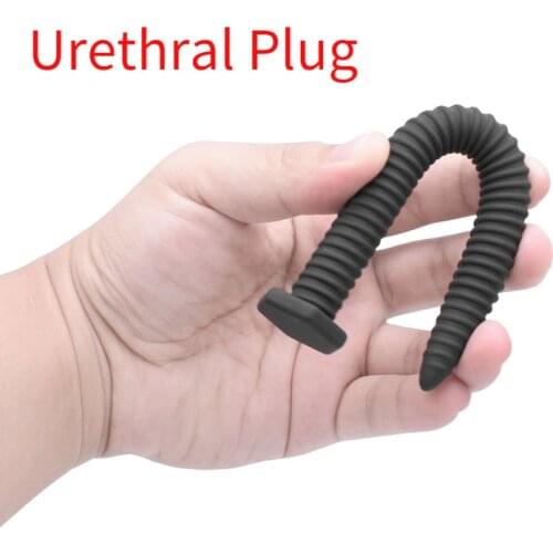 Silicone Urethral Catheter Urethral Plug Sound Dilator Stimulation Stick Insertion Extender Sex Toys for Man Silicone