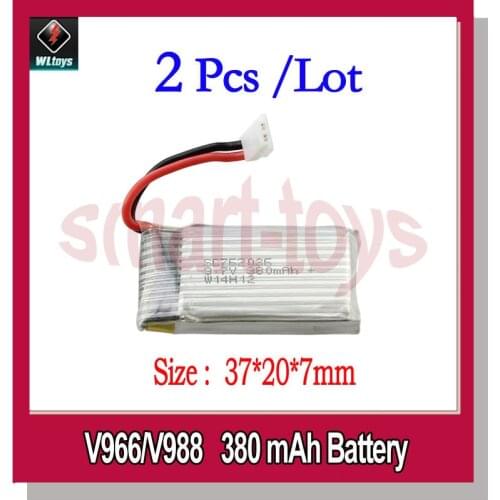 V966-016 Battery 3.7V 250/300/380mAh V977-006 Battery 450/520/600 mAh for Wltoys V966 V988 V977 V930 RC Helicopter Spare Parts