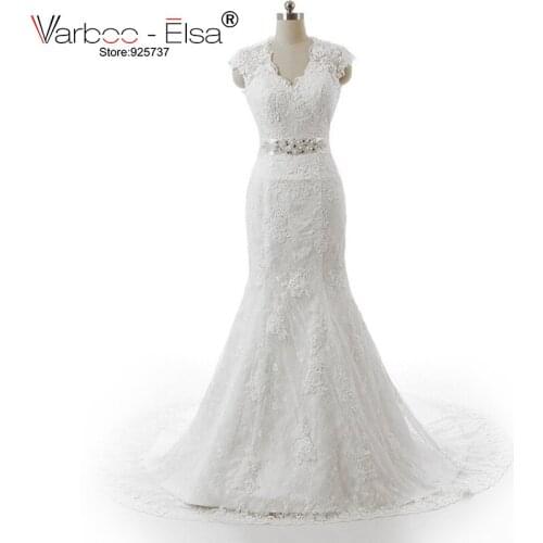 VARBOO_ELSA V-neck Wedding Dresses