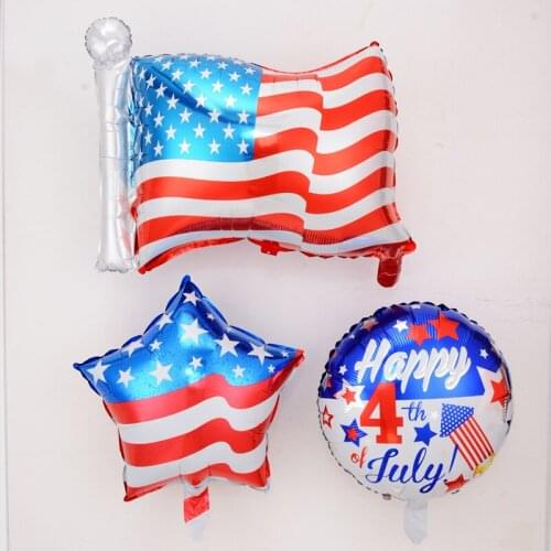 American Flag Balloons Independence Day American National Day Atmosphere Five-pointed Star Flag