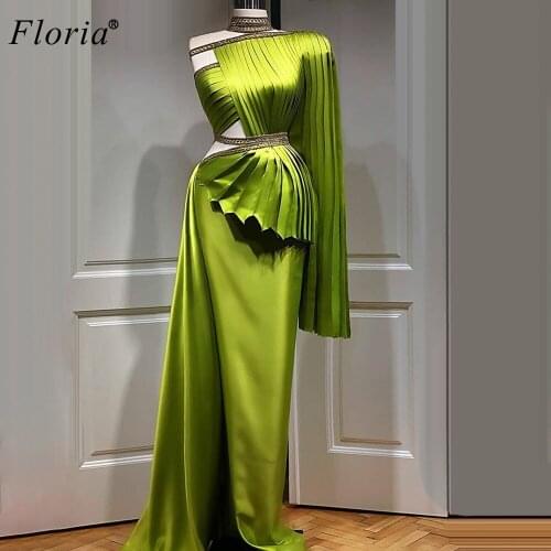 Special Design Green Evening Dresses Mermaid Long Formal Evening Gowns Elegant Celebrity Dresses Pageant Gown Vestidos De Noite