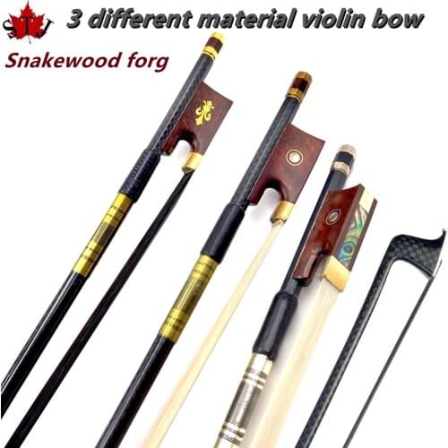 1Pcs Carbon fiber violin bow 4/4 , Copper mounted
