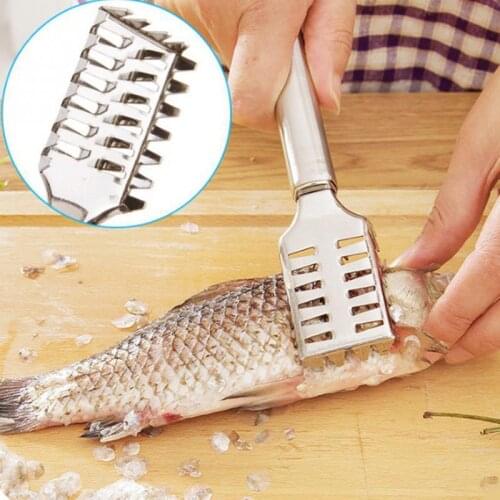1pc Fish Skin Brush Scraping Fishing Scale Brush Graters Fast Remove Fish knife Cleaning Peeler Scaler Scraper mutfak malzemeler