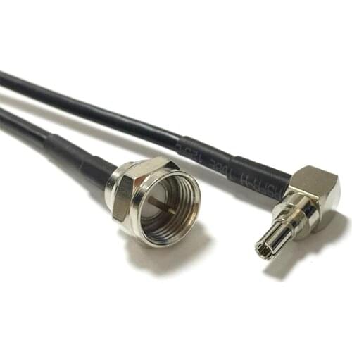 1PCS New Antenna Extension cable F Male To CRC9 Right Angle Connector RG174 Pigtail adapter 20CM 8" /30CM/50CM/100CM Adapter