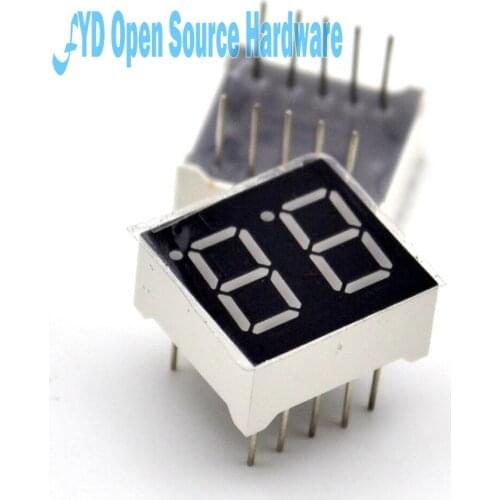 10pcs 2bit 2 bit Common Cathode Digital Tube 0.36" 0.36in. Red LED Digit 7 Segment