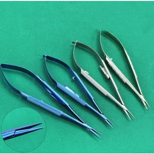 12.5cm 14cm 16cm Lock Needle Holder Ophthalmology Instrument Needle Holder Cosmetic Pin Clamp Surgery Tools 12.5cm 14cm 16cm