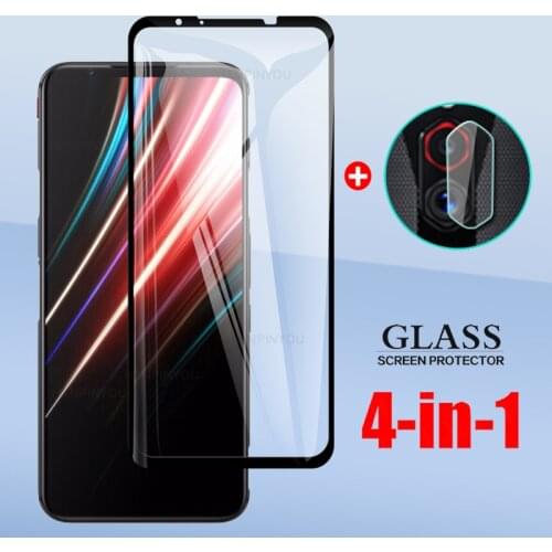 4-In-1 For ZTE nubia Red Magic 5G 3 3s Mars Full Cover Tempered Glass For nubia Red Magic 3 Camera Lens Screen Protector Glass