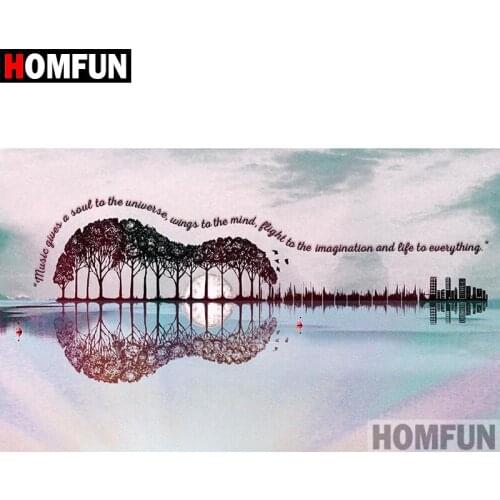 HOMFUN 5D DIY Diamond Painting Full Square/Round Drill "Cartoon landscape" 3D Embroidery Cross Stitch gift Home Decor A10035