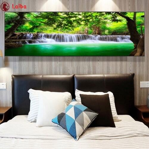 Diamond Mosaic Natural scenery, waterfall, tree Picture Of Diamond Painting Cross Stitch Embroidery Needlework Wall Art